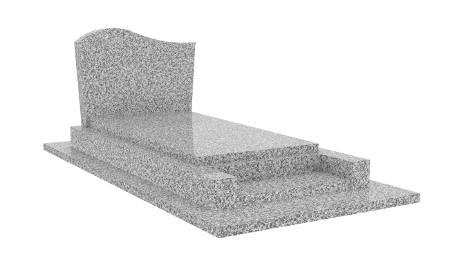 Monument funéraire simple en granit clair